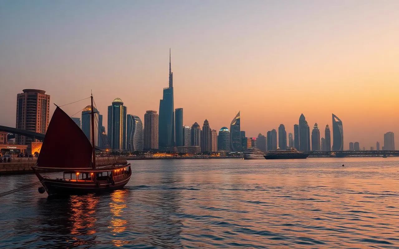 Qatar skyline — Umrah plus Qatar holiday